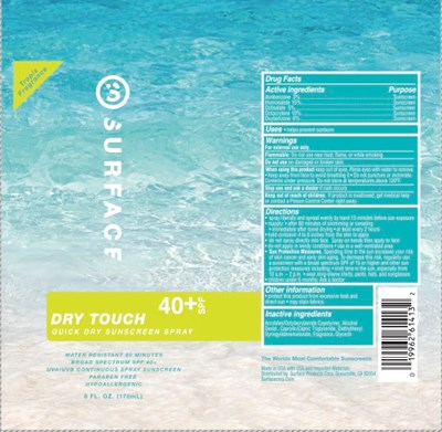 Surface Sun Dry Touch Spf 40 (Surface Sun Dry Touch Spf 40 Spray)